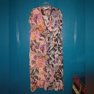 Terra & Sky Pink and Purple Floral Dress 3X